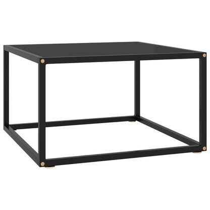 Salontafel Met Glas 60 x 60 x 35 cm Zwart