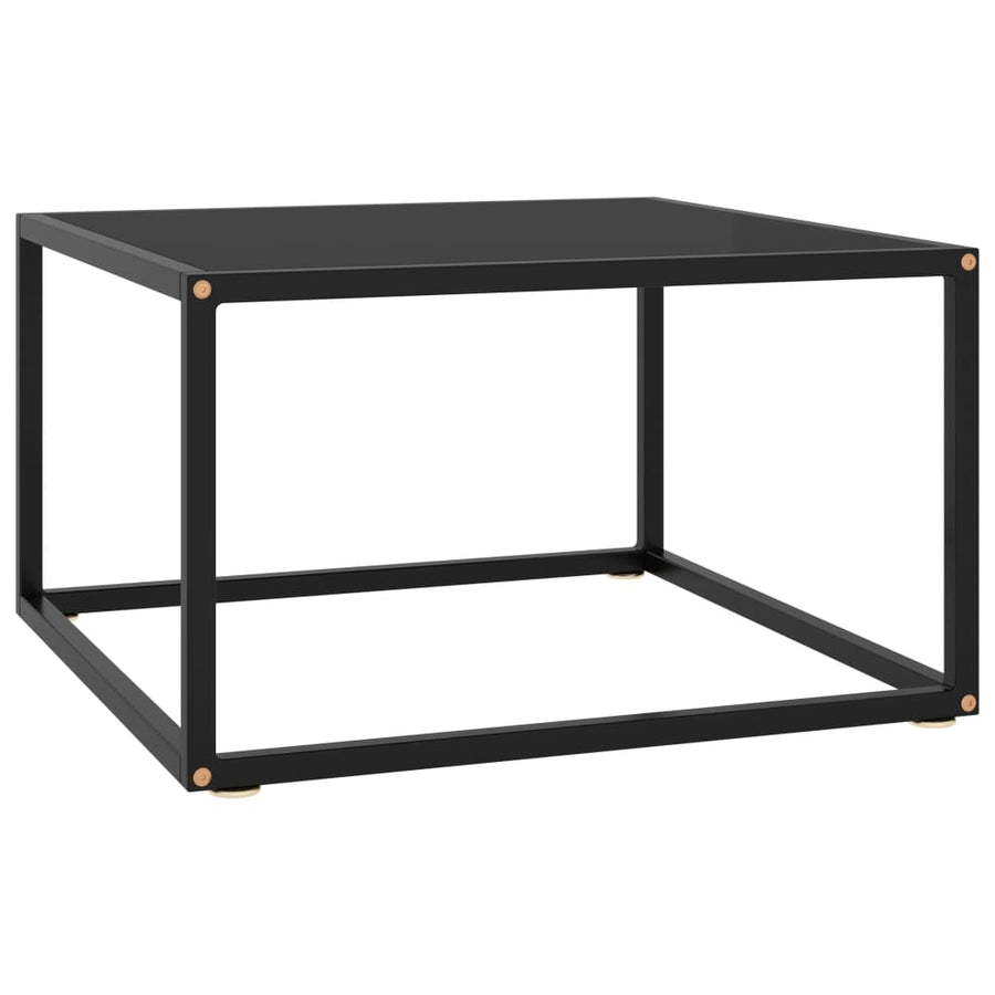 Salontafel Met Glas 60 x 60 x 35 cm Zwart