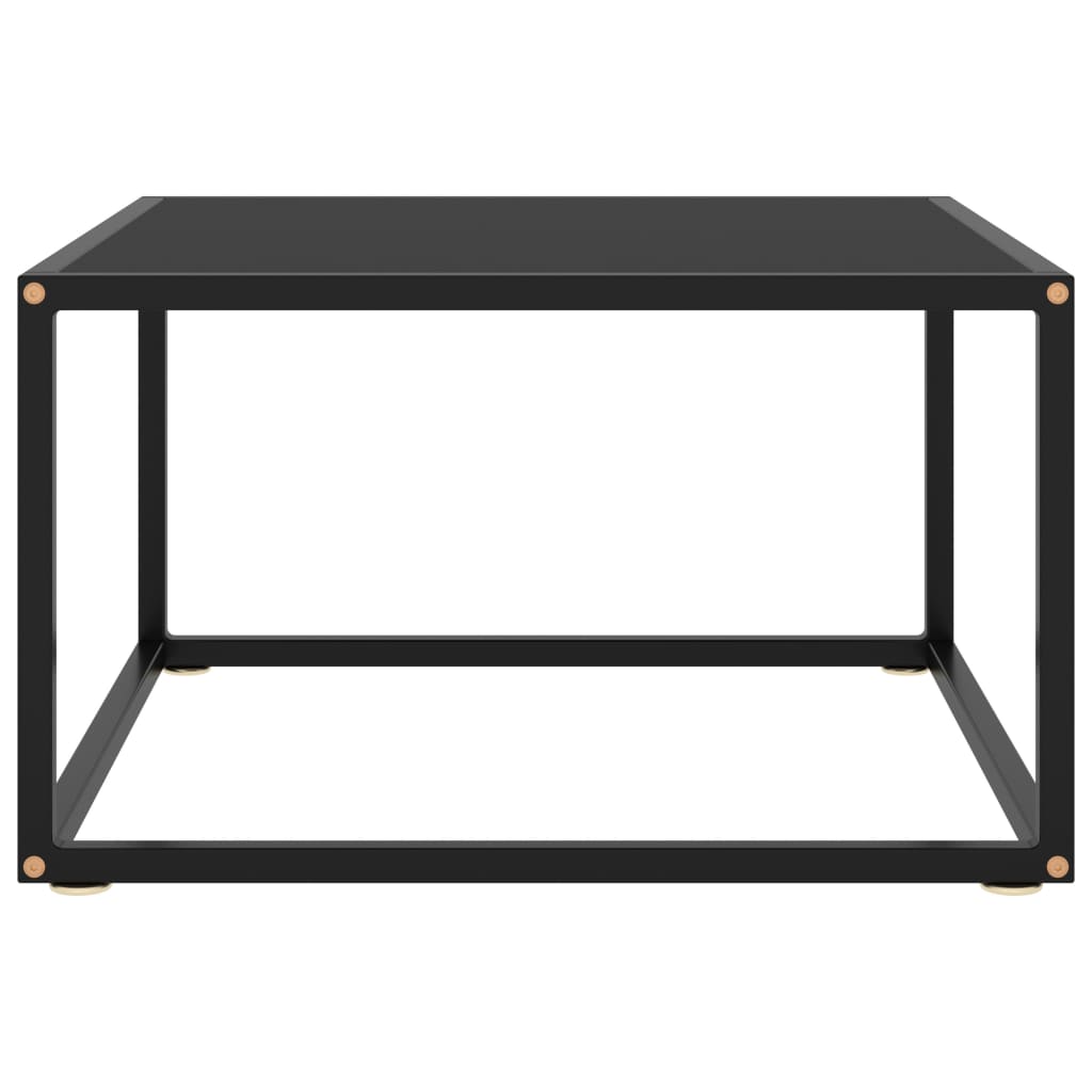 Salontafel Met Glas 60 x 60 x 35 cm Zwart