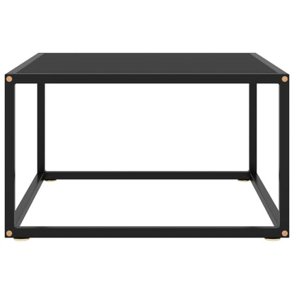 Salontafel Met Glas 60 x 60 x 35 cm Zwart