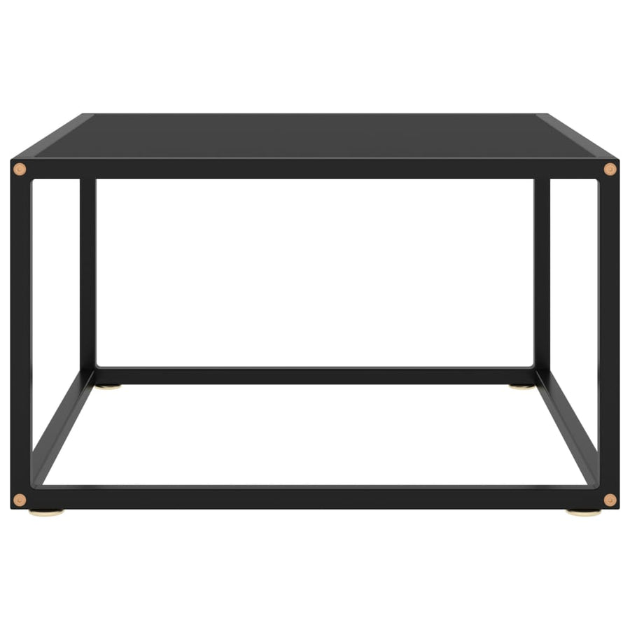 Salontafel Met Glas 60 x 60 x 35 cm Zwart