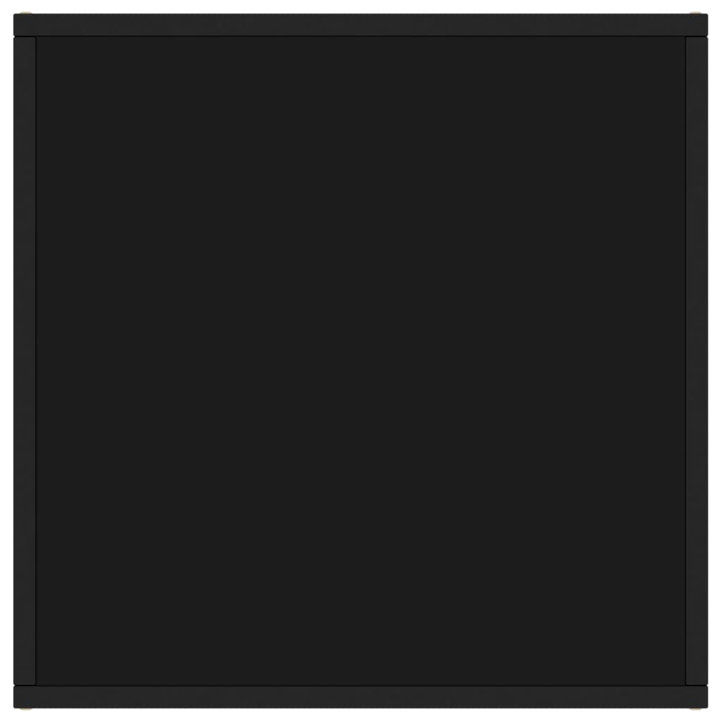 Salontafel Met Glas 60 x 60 x 35 cm Zwart