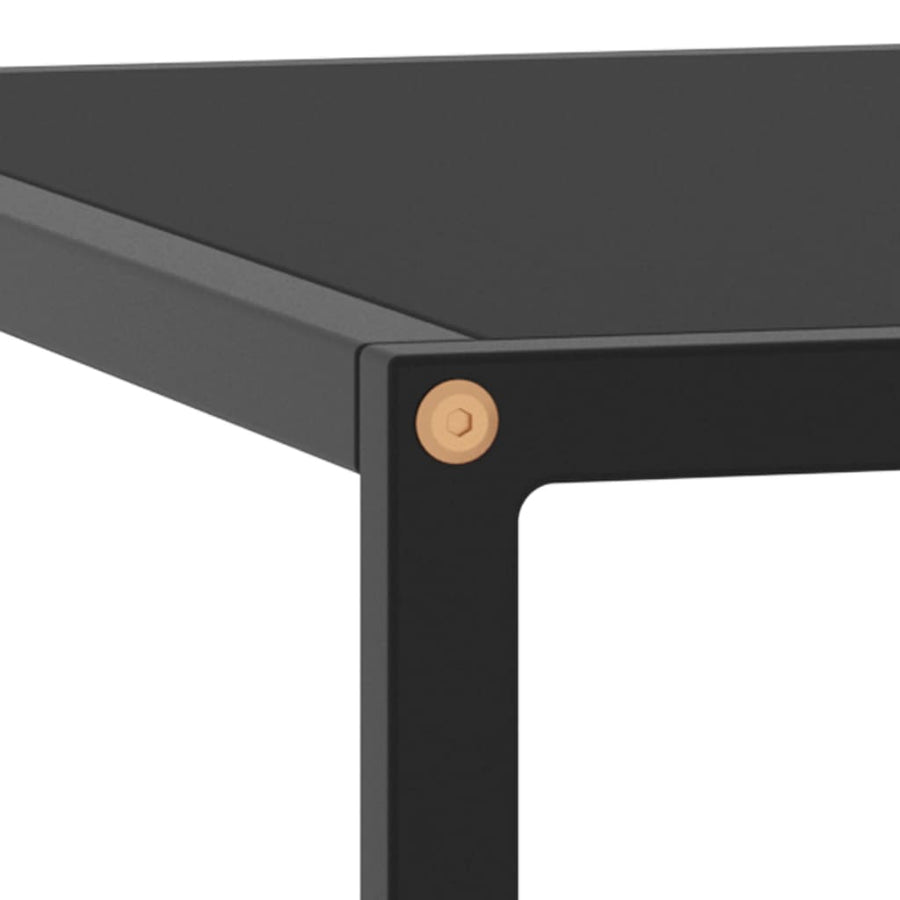 Salontafel Met Glas 60 x 60 x 35 cm Zwart