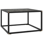 Salontafel 60x60x35 cm zwart marmerglas