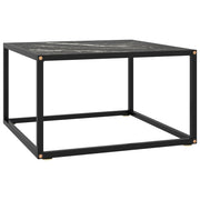 Salontafel 60x60x35 cm zwart marmerglas