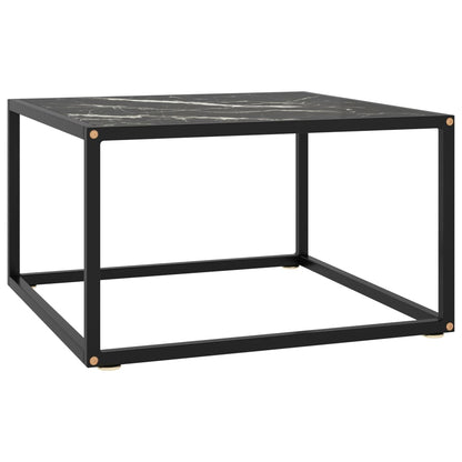 Salontafel Met Zwart Marmerglas 60X60X35 Cm Zwart 1 60 x 60 x 35 cm marble black