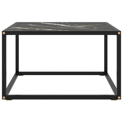 Salontafel Met Zwart Marmerglas 60X60X35 Cm Zwart 1 60 x 60 x 35 cm marble black