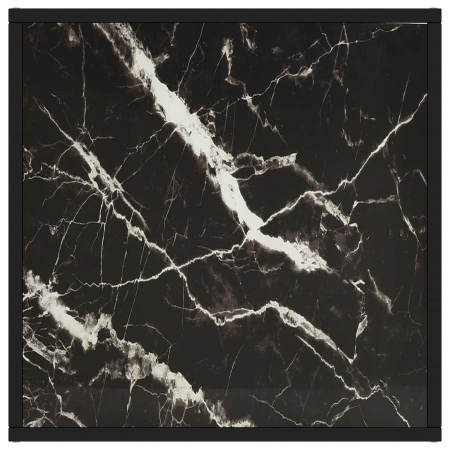 Salontafel Met Zwart Marmerglas 60X60X35 Cm Zwart 1 60 x 60 x 35 cm marble black
