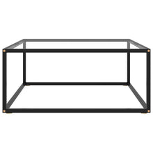 Salontafel Met Gehard Glas Zwart 80 x 80 x 35 cm Doorzichtig