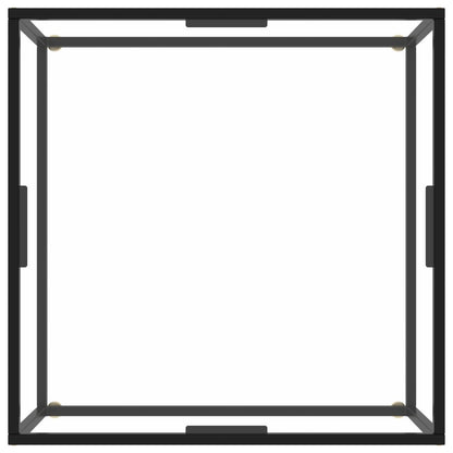 Salontafel Met Gehard Glas Zwart 80 x 80 x 35 cm Doorzichtig