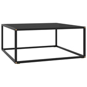 Coffee table with black glass 80x80x35 cm black