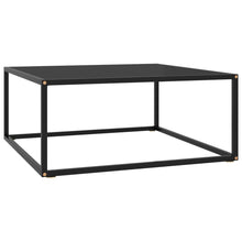 Salontafel Met Glas 80 x 80 x 35 cm Zwart