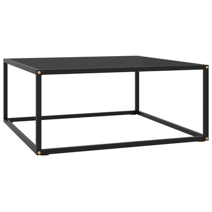 Salontafel Met Glas 80 x 80 x 35 cm Zwart