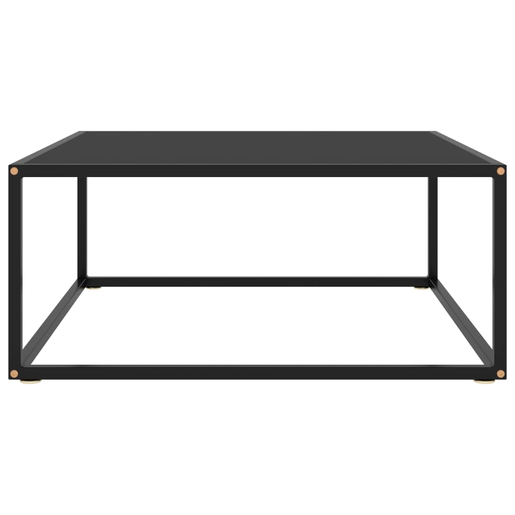 Salontafel Met Glas 80 x 80 x 35 cm Zwart