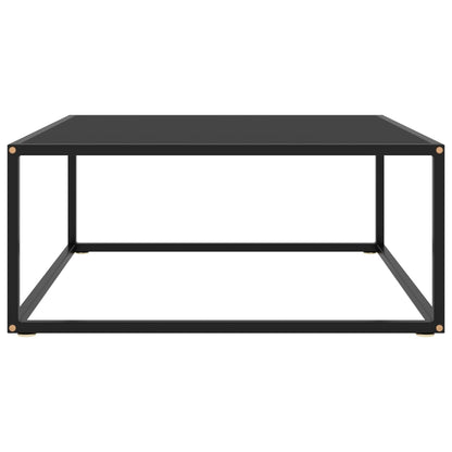 Salontafel Met Glas 80 x 80 x 35 cm Zwart