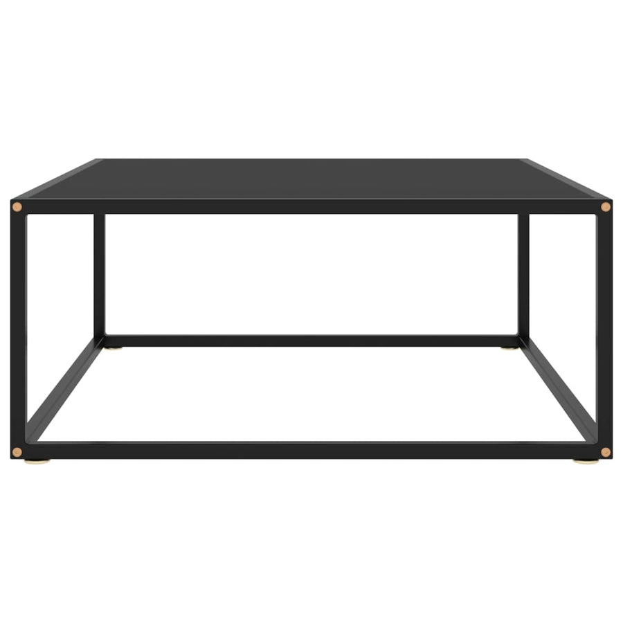 Salontafel Met Glas 80 x 80 x 35 cm Zwart