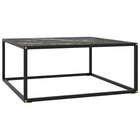 Salontafel zwart marmerglas 80x80x35 cm