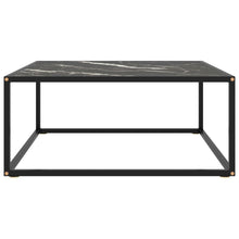 Salontafel Met Zwart Marmerglas Zwart 80 x 80 x 35 cm