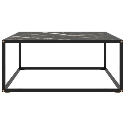 Salontafel Met Zwart Marmerglas Zwart 80 x 80 x 35 cm