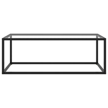 Salontafel Met Gehard Glas Zwart 100 x 50 x 35 cm Doorzichtig