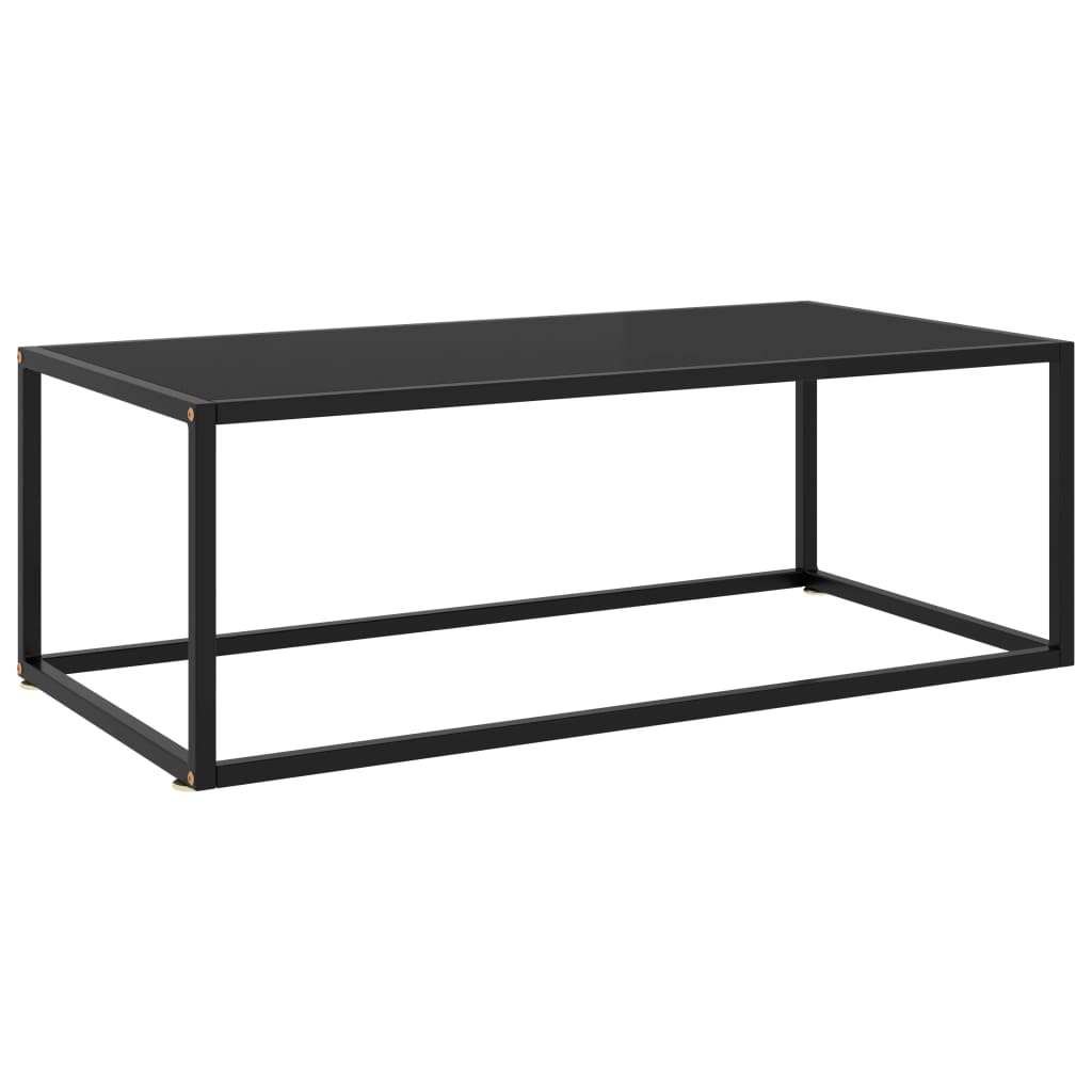 Salontafel Met Glas 100 x 50 x 35 cm Zwart