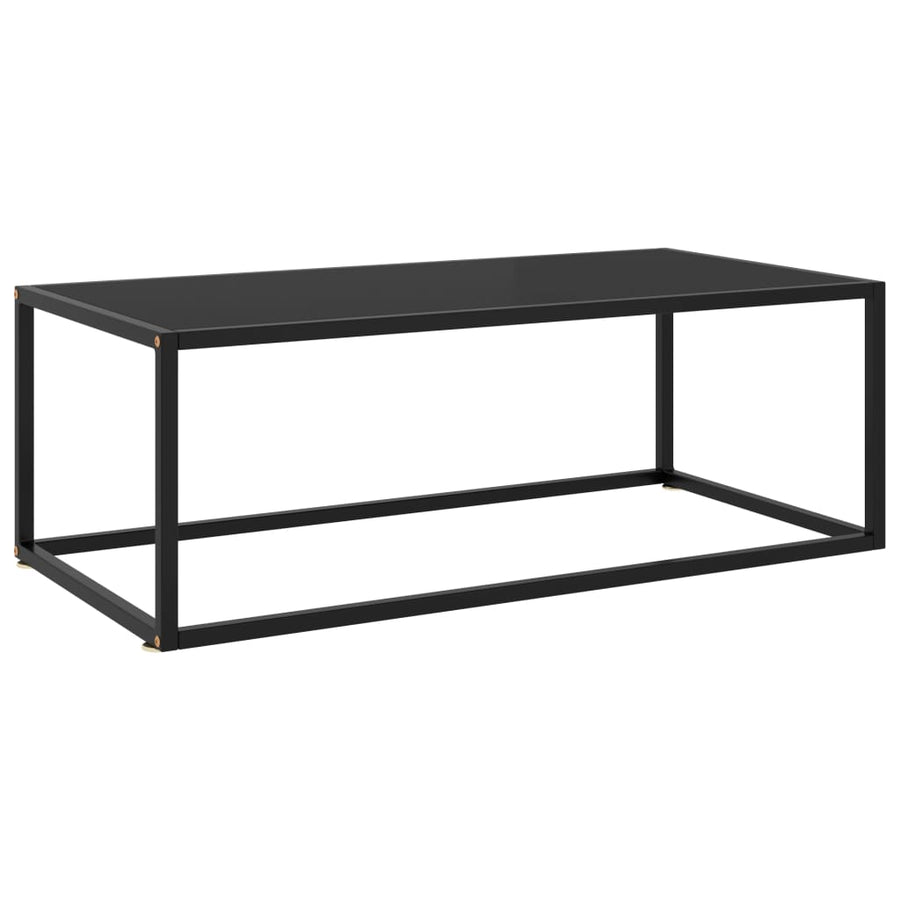 Salontafel Met Glas 100 x 50 x 35 cm Zwart
