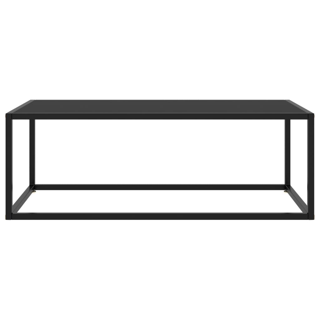 Salontafel Met Glas 100 x 50 x 35 cm Zwart