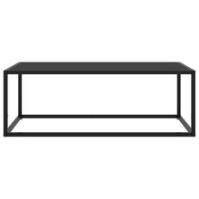 Salontafel Met Glas 100 x 50 x 35 cm Zwart