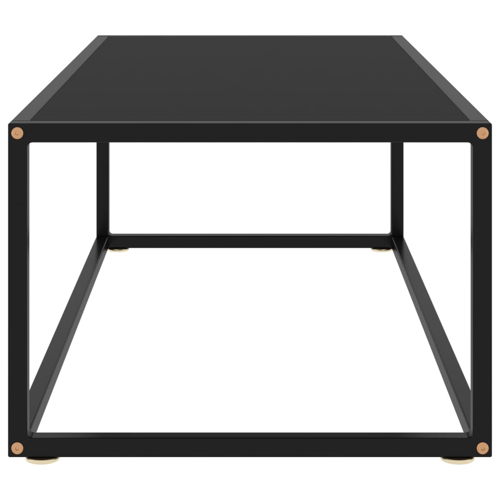 Salontafel Met Glas 100 x 50 x 35 cm Zwart