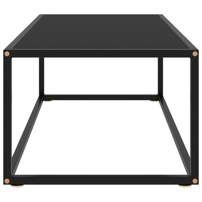 Salontafel Met Glas 100 x 50 x 35 cm Zwart