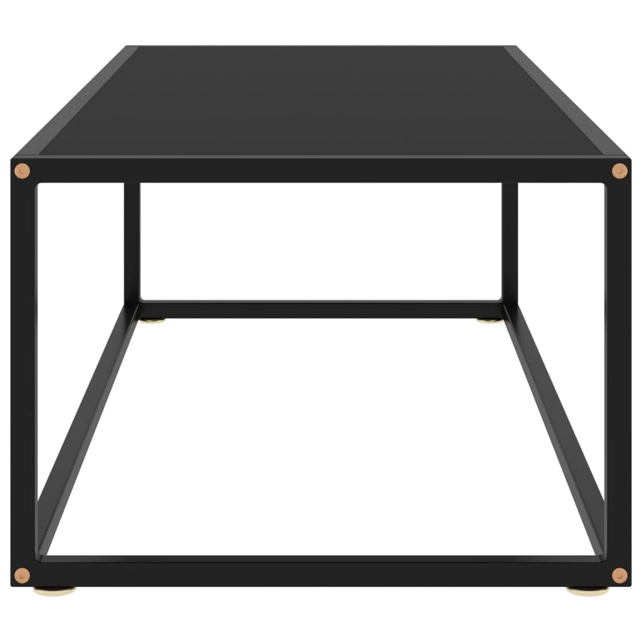 Salontafel Met Glas 100 x 50 x 35 cm Zwart