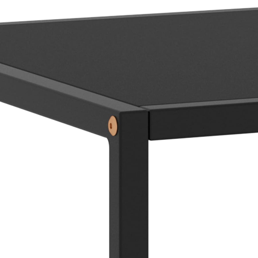 Salontafel Met Glas 100 x 50 x 35 cm Zwart