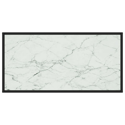 Salontafel Met Marmerglas Zwart 100 x 50 x 35 cm Wit