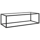 Salontafel 120x50x35 cm glas zwart