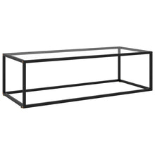 Salontafel Met Gehard Glas Zwart 120 x 50 x 35 cm Doorzichtig