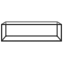 Salontafel Met Gehard Glas Zwart 120 x 50 x 35 cm Doorzichtig