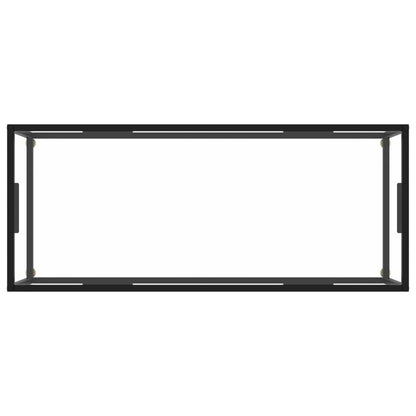 Salontafel Met Gehard Glas Zwart 120 x 50 x 35 cm Doorzichtig