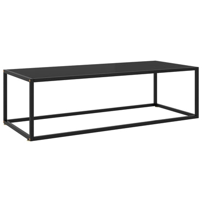 Salontafel Met Glas 120 x 50 x 35 cm Zwart