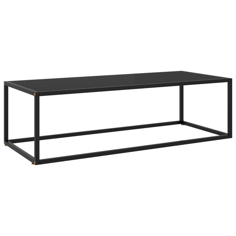 Salontafel Met Glas 120 x 50 x 35 cm Zwart