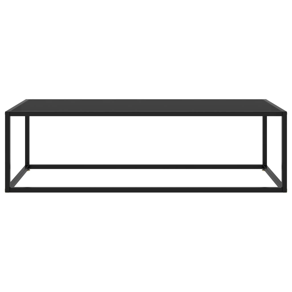 Salontafel Met Glas 120 x 50 x 35 cm Zwart