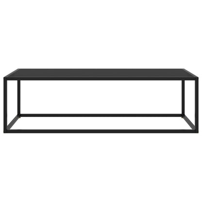 Salontafel Met Glas 120 x 50 x 35 cm Zwart