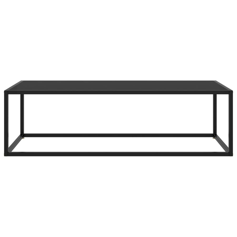 Salontafel Met Glas 120 x 50 x 35 cm Zwart