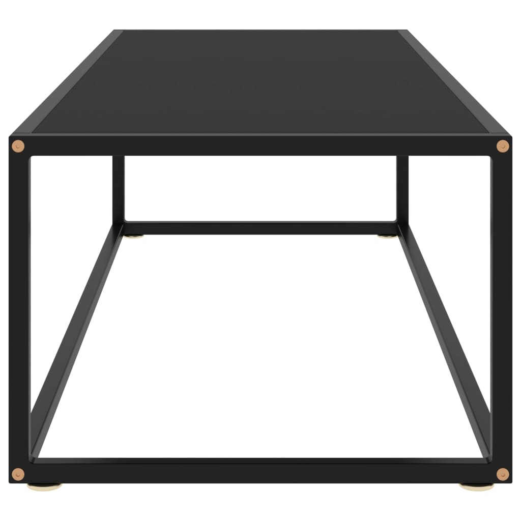 Salontafel Met Glas 120 x 50 x 35 cm Zwart