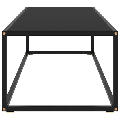 Salontafel Met Glas 120 x 50 x 35 cm Zwart