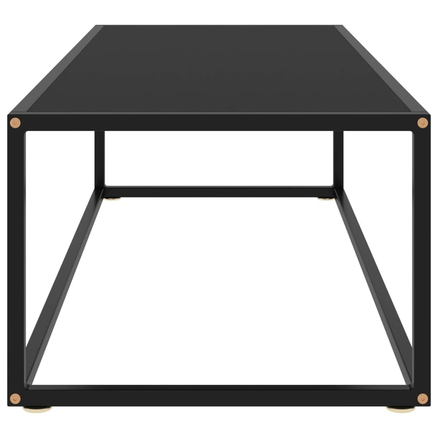 Salontafel Met Glas 120 x 50 x 35 cm Zwart