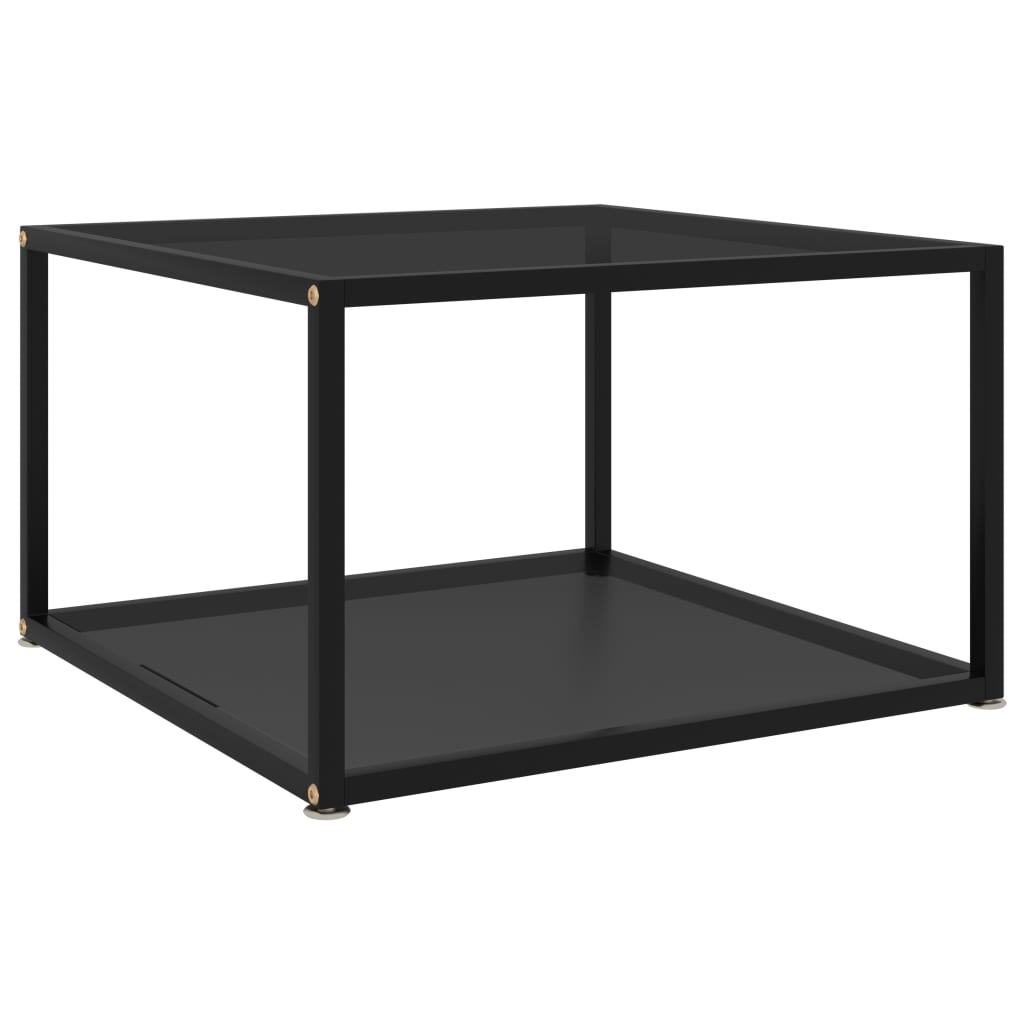 Salontafel Gehard Glas 60 x 60 x 35 cm Zwart