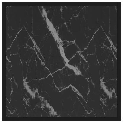 Salontafel 60x60x35 cm gehard glas zwart