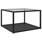 Salontafel gehard glas 60x60x35 cm zwart