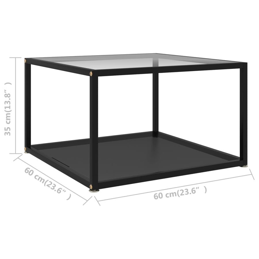 Salontafel Gehard Glas 60 x 60 x 35 cm
