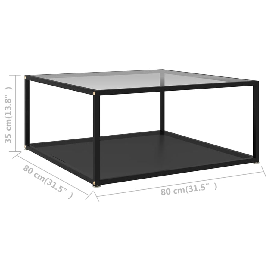Salontafel Gehard Glas 80 x 80 x 35 cm